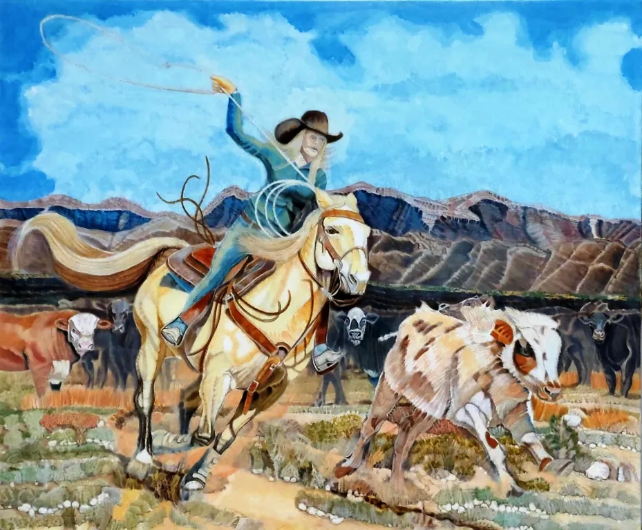 Oil painting by Greg Paton entitled Mayhem.