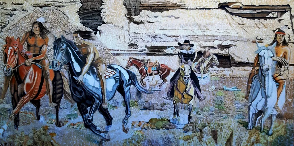 Oil painting by Greg Paton entitled A Question of Payback.